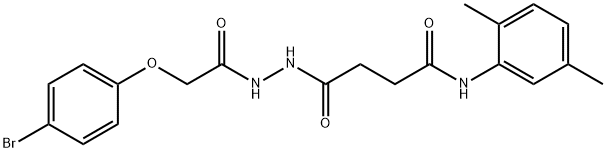 4-{2-[(4-bromophenoxy)acetyl]hydrazino}-N-(2,5-dimethylphenyl)-4-oxobutanamide Struktur