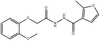 N'-[(2-methoxyphenoxy)acetyl]-2-methyl-3-furohydrazide Struktur