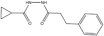 N'-(3-phenylpropanoyl)cyclopropanecarbohydrazide Struktur