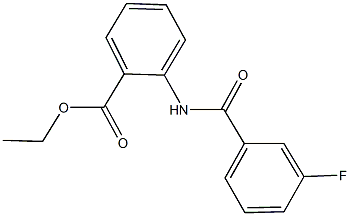 ethyl 2-[(3-fluorobenzoyl)amino]benzoate Struktur