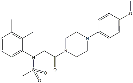 N-(2,3-dimethylphenyl)-N-{2-[4-(4-methoxyphenyl)-1-piperazinyl]-2-oxoethyl}methanesulfonamide Struktur