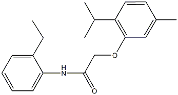 N-(2-ethylphenyl)-2-(2-isopropyl-5-methylphenoxy)acetamide Struktur