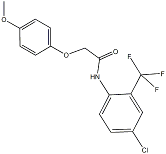 N-[4-chloro-2-(trifluoromethyl)phenyl]-2-(4-methoxyphenoxy)acetamide Struktur