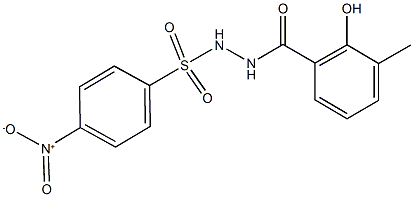 N'-(2-hydroxy-3-methylbenzoyl)-4-nitrobenzenesulfonohydrazide Struktur