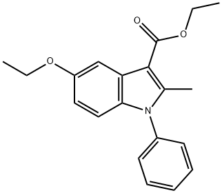 ethyl 5-ethoxy-2-methyl-1-phenyl-1H-indole-3-carboxylate Struktur