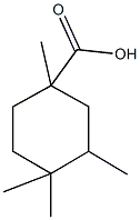 1,3,4,4-tetramethylcyclohexanecarboxylic acid Struktur