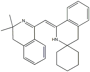 1-[(3,3-dimethyl-3,4-dihydro-1-isoquinolinyl)methylene]-1,2,3,4-tetrahydrospiro[isoquinoline-3,1'-cyclohexane] Struktur