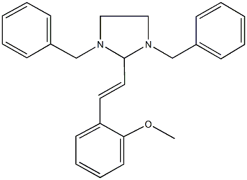 2-[2-(1,3-dibenzyl-2-imidazolidinyl)vinyl]phenyl methyl ether Struktur