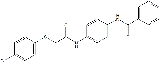 N-[4-({2-[(4-chlorophenyl)sulfanyl]acetyl}amino)phenyl]benzamide Struktur