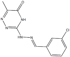 3-chlorobenzaldehyde (6-methyl-5-oxo-4,5-dihydro-1,2,4-triazin-3-yl)hydrazone Struktur