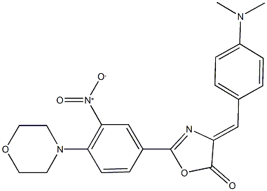 4-[4-(dimethylamino)benzylidene]-2-[3-nitro-4-(4-morpholinyl)phenyl]-1,3-oxazol-5(4H)-one Struktur