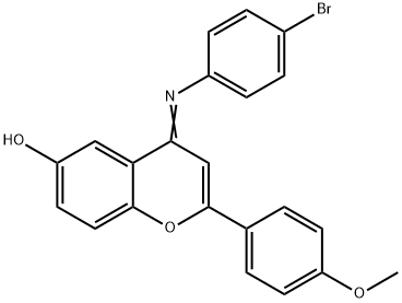 4-[(4-bromophenyl)imino]-2-(4-methoxyphenyl)-4H-chromen-6-ol Struktur