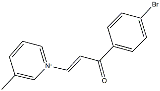 1-[3-(4-bromophenyl)-3-oxo-1-propenyl]-3-methylpyridinium Struktur