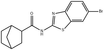 N-(6-bromo-1,3-benzothiazol-2-yl)bicyclo[2.2.1]heptane-2-carboxamide Struktur