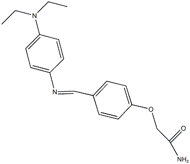 2-[4-({[4-(diethylamino)phenyl]imino}methyl)phenoxy]acetamide Struktur