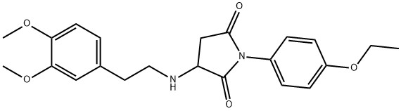 3-{[2-(3,4-dimethoxyphenyl)ethyl]amino}-1-(4-ethoxyphenyl)-2,5-pyrrolidinedione Struktur