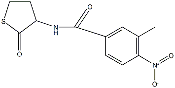 4-nitro-3-methyl-N-(2-oxotetrahydro-3-thienyl)benzamide Struktur