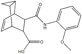 7-({[2-(methyloxy)phenyl]amino}carbonyl)tricyclo[3.2.2.0~2,4~]non-8-ene-6-carboxylic acid Struktur