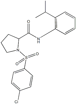 1-[(4-chlorophenyl)sulfonyl]-N-(2-isopropylphenyl)pyrrolidine-2-carboxamide Struktur