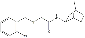 N-bicyclo[2.2.1]hept-2-yl-2-[(2-chlorobenzyl)sulfanyl]acetamide Struktur