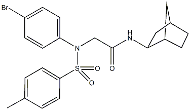 N-bicyclo[2.2.1]hept-2-yl-2-{4-bromo[(4-methylphenyl)sulfonyl]anilino}acetamide Struktur