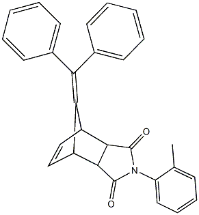 10-(diphenylmethylene)-4-(2-methylphenyl)-4-azatricyclo[5.2.1.0~2,6~]dec-8-ene-3,5-dione Struktur