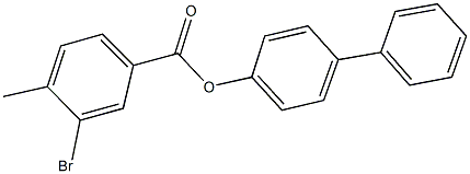 [1,1'-biphenyl]-4-yl 3-bromo-4-methylbenzoate Struktur