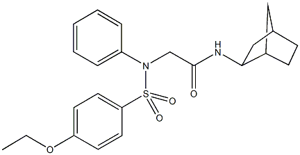 N-bicyclo[2.2.1]hept-2-yl-2-{[(4-ethoxyphenyl)sulfonyl]anilino}acetamide Struktur