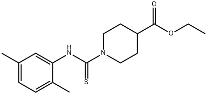 ethyl 1-[(2,5-dimethylanilino)carbothioyl]-4-piperidinecarboxylate Struktur