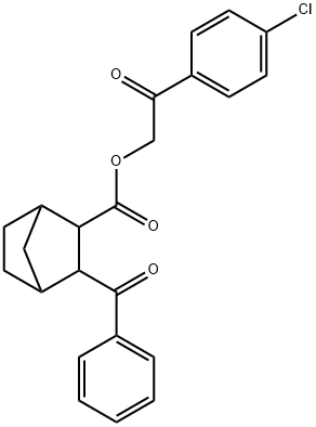 2-(4-chlorophenyl)-2-oxoethyl 3-benzoylbicyclo[2.2.1]heptane-2-carboxylate Struktur