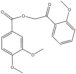 2-(2-methoxyphenyl)-2-oxoethyl 3,4-dimethoxybenzoate Struktur