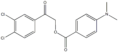 2-(3,4-dichlorophenyl)-2-oxoethyl 4-(dimethylamino)benzoate Struktur