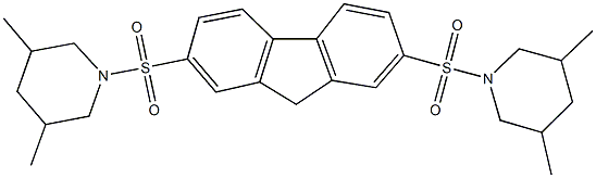 1-({7-[(3,5-dimethyl-1-piperidinyl)sulfonyl]-9H-fluoren-2-yl}sulfonyl)-3,5-dimethylpiperidine Struktur