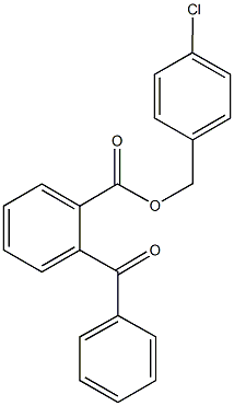 4-chlorobenzyl 2-benzoylbenzoate Struktur