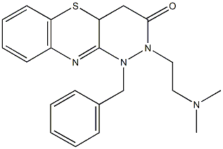 1-benzyl-2-[2-(dimethylamino)ethyl]-1,2,4,4a-tetrahydro-3H-pyridazino[4,3-b][1,4]benzothiazin-3-one Struktur