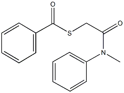 S-[2-(methylanilino)-2-oxoethyl] benzenecarbothioate Struktur