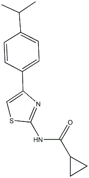 N-[4-(4-isopropylphenyl)-1,3-thiazol-2-yl]cyclopropanecarboxamide Struktur