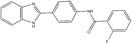 N-[4-(1H-benzimidazol-2-yl)phenyl]-2-fluorobenzamide Struktur