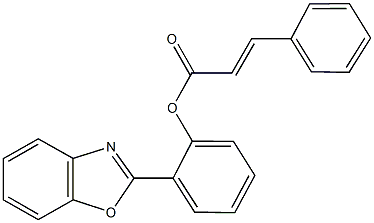 2-(1,3-benzoxazol-2-yl)phenyl 3-phenylacrylate Struktur