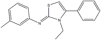 N-(3-ethyl-4-phenyl-1,3-thiazol-2(3H)-ylidene)-N-(3-methylphenyl)amine Struktur