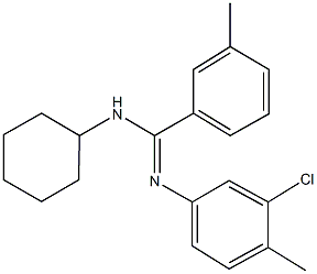 N'-(3-chloro-4-methylphenyl)-N-cyclohexyl-3-methylbenzenecarboximidamide Struktur