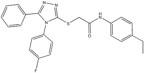 N-(4-ethylphenyl)-2-{[4-(4-fluorophenyl)-5-phenyl-4H-1,2,4-triazol-3-yl]sulfanyl}acetamide Struktur