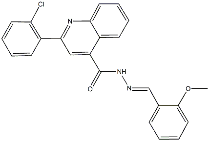 2-(2-chlorophenyl)-N'-(2-methoxybenzylidene)-4-quinolinecarbohydrazide Struktur