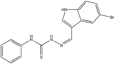 5-bromo-1H-indole-3-carbaldehyde N-phenylthiosemicarbazone Struktur