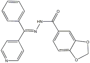 N'-[phenyl(4-pyridinyl)methylene]-1,3-benzodioxole-5-carbohydrazide Struktur