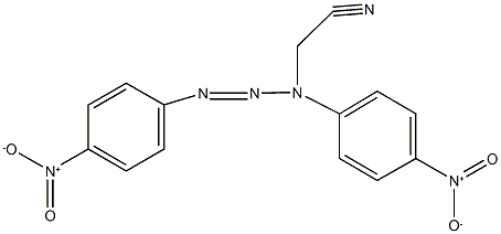 (1,3-bis{4-nitrophenyl}triaz-2-enyl)acetonitrile Struktur