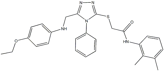 N-(2,3-dimethylphenyl)-2-({5-[(4-ethoxyanilino)methyl]-4-phenyl-4H-1,2,4-triazol-3-yl}sulfanyl)acetamide Struktur