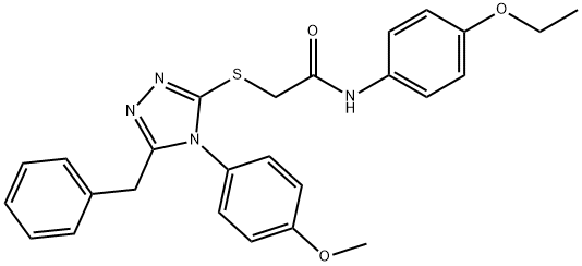 2-{[5-benzyl-4-(4-methoxyphenyl)-4H-1,2,4-triazol-3-yl]sulfanyl}-N-(4-ethoxyphenyl)acetamide Struktur