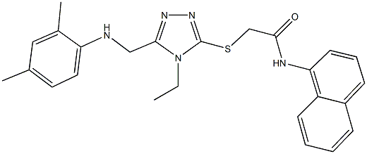 2-({5-[(2,4-dimethylanilino)methyl]-4-ethyl-4H-1,2,4-triazol-3-yl}sulfanyl)-N-(1-naphthyl)acetamide Struktur