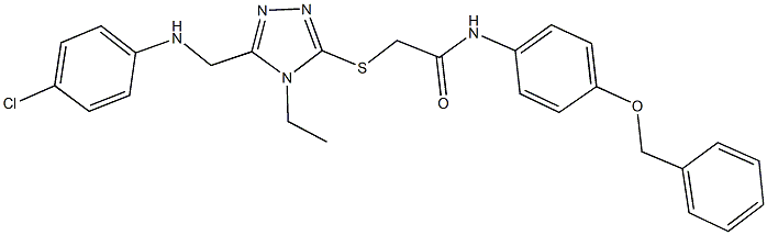 N-[4-(benzyloxy)phenyl]-2-({5-[(4-chloroanilino)methyl]-4-ethyl-4H-1,2,4-triazol-3-yl}sulfanyl)acetamide Struktur